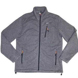 New Balance Zipper Front Fleece Jacket in Gray Men’s Size Large